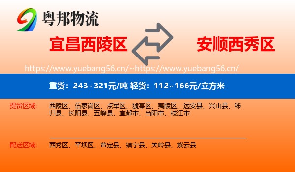 宜昌西陵区到西秀区物流