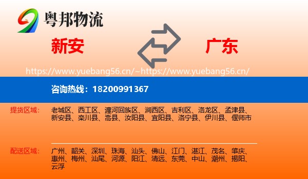 新安到广东物流