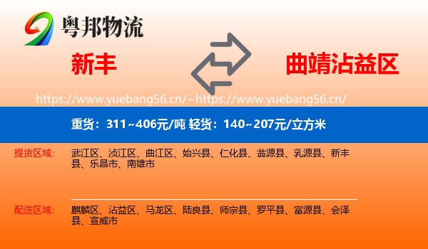 新丰到沾益区物流
