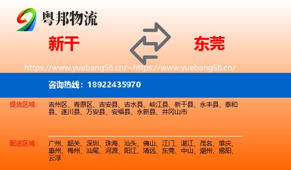 新干到东莞物流