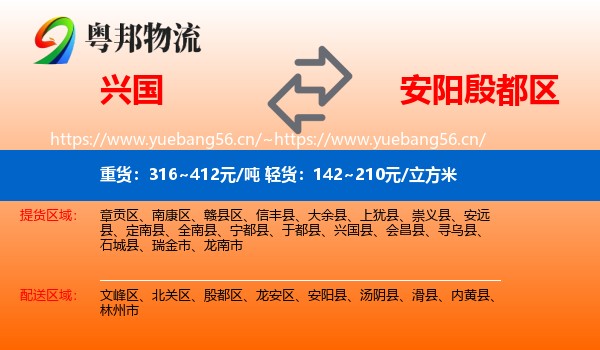 兴国到殷都区物流