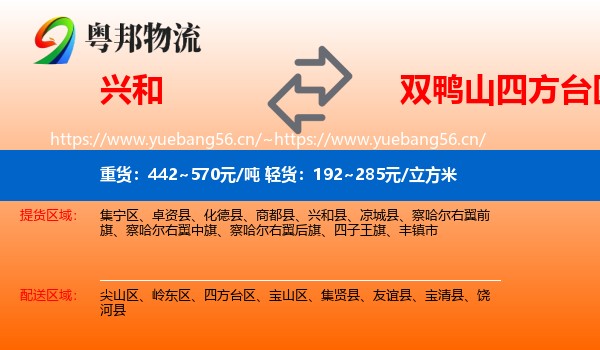兴和到四方台区物流