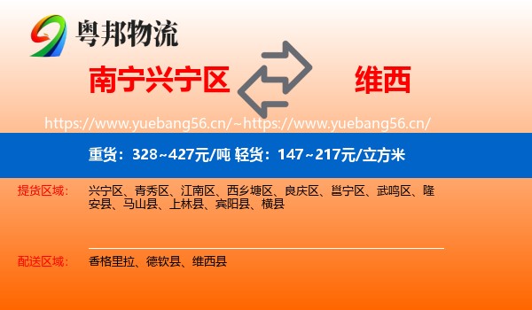 南宁兴宁区到维西县物流