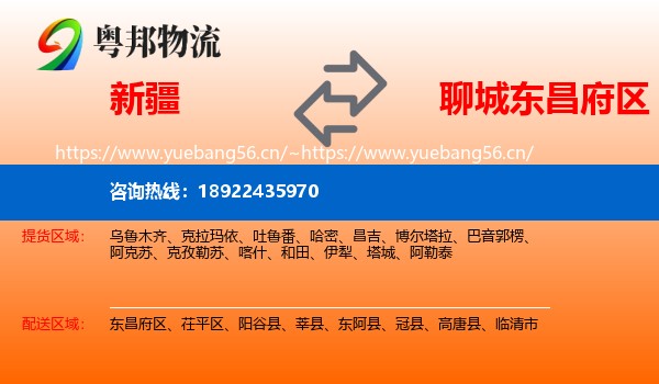 新疆到东昌府区物流