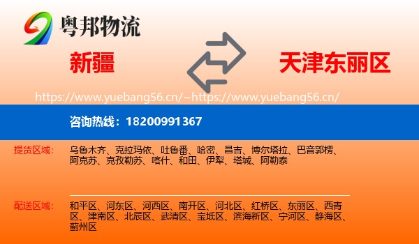 新疆到东丽区物流