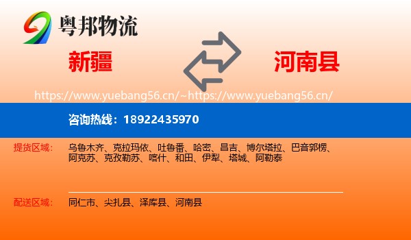 新疆到河南县物流