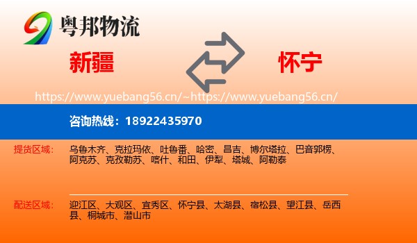 新疆到怀宁县物流