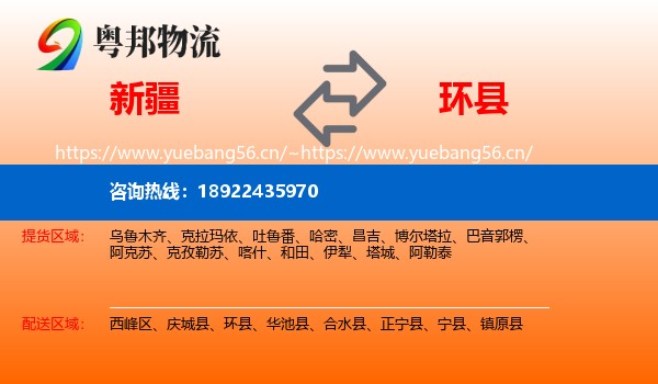 新疆到环县物流