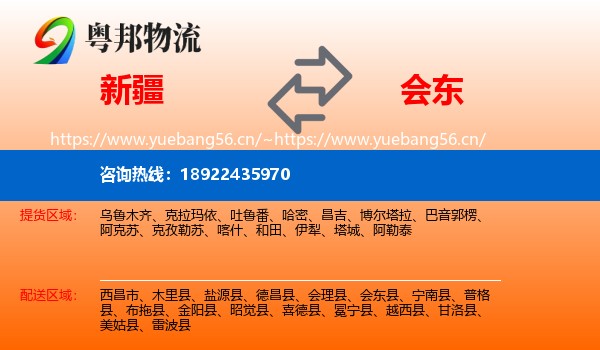 新疆到会东县物流