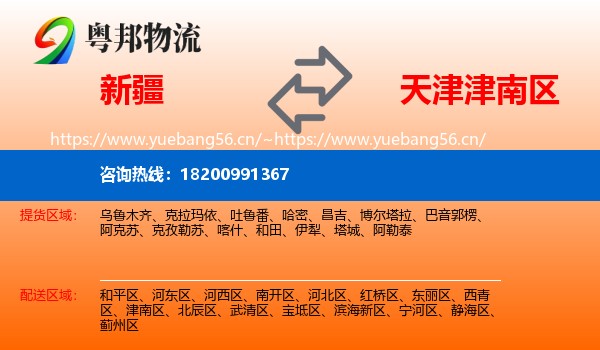 新疆到津南区物流