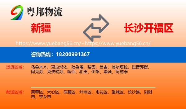 新疆到开福区物流