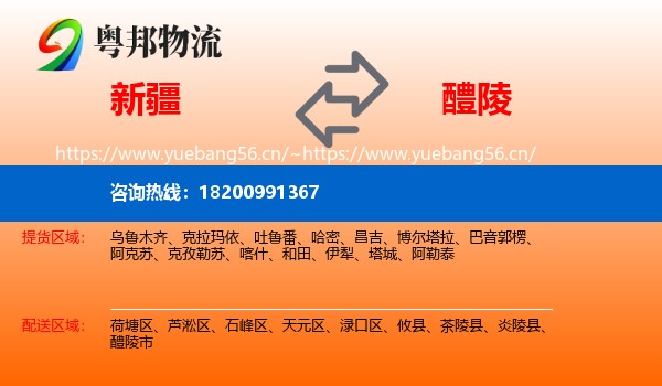 新疆到醴陵市物流