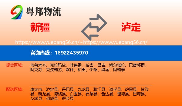 新疆到泸定县物流