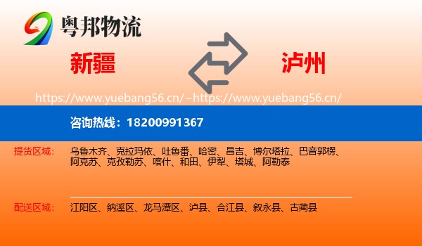新疆到泸州物流