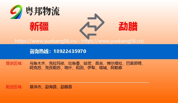 新疆到勐腊县物流