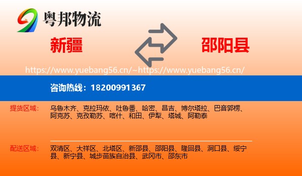 新疆到邵阳县物流