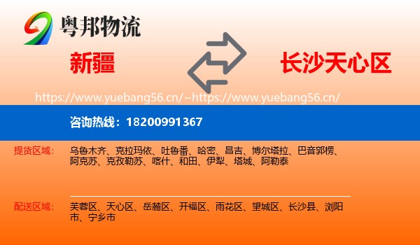 新疆到天心区物流