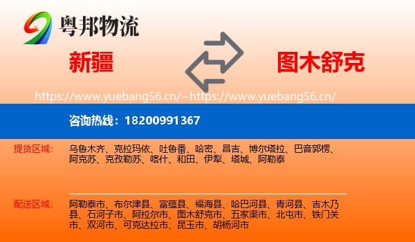 新疆到图木舒克市物流