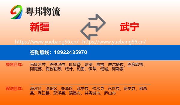 新疆到武宁县物流