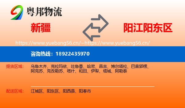 新疆到阳东区物流