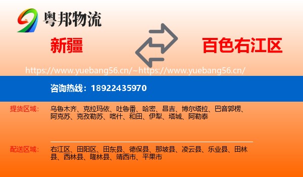 新疆到右江区物流