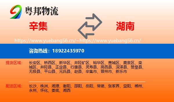 辛集到湖南物流