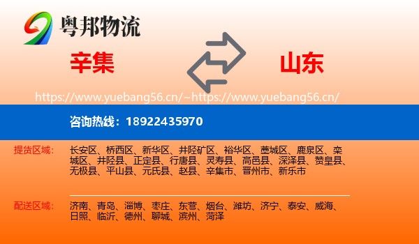 辛集到山东物流