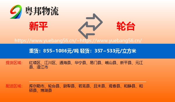 新平到轮台县物流