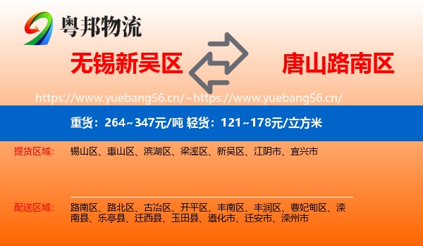 无锡新吴区到路南区物流