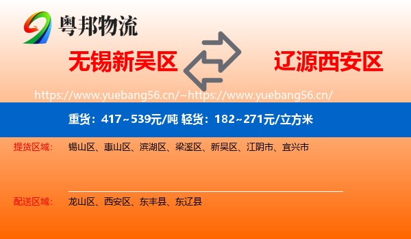无锡新吴区到西安区物流