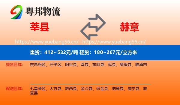 莘县到赫章县物流