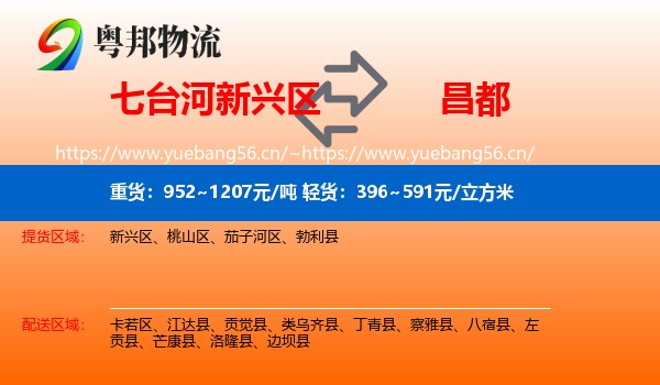 七台河新兴区到昌都物流