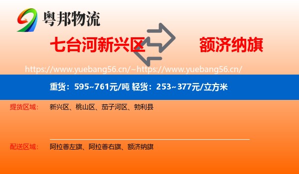 七台河新兴区到额济纳旗物流