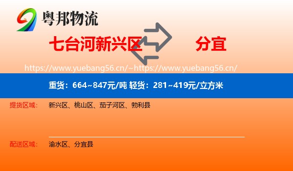 七台河新兴区到分宜县物流