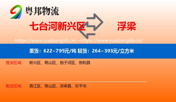 七台河新兴区到浮梁县物流