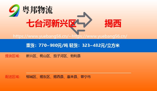 七台河新兴区到揭西县物流