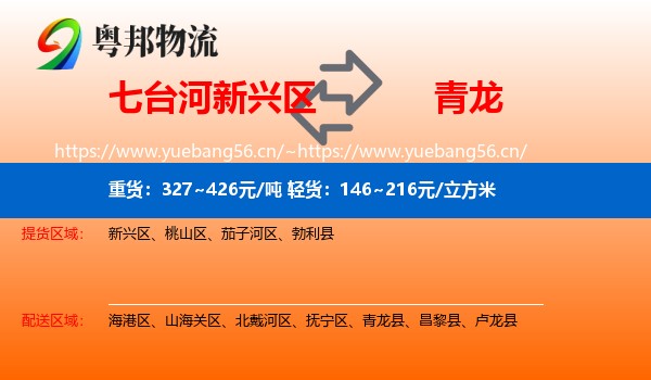 七台河新兴区到青龙县物流