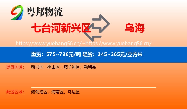 新兴区到乌海物流专线