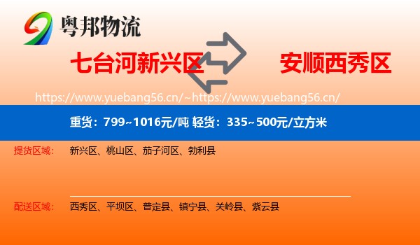 七台河新兴区到西秀区物流