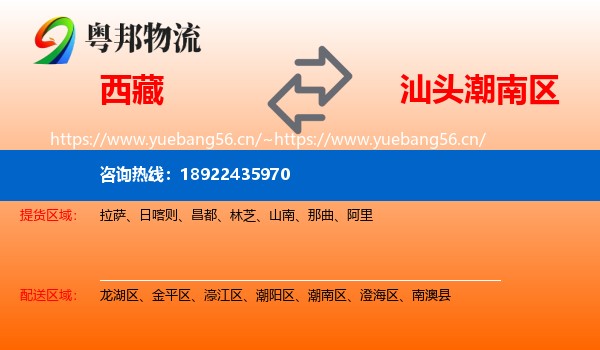 西藏到潮南区物流
