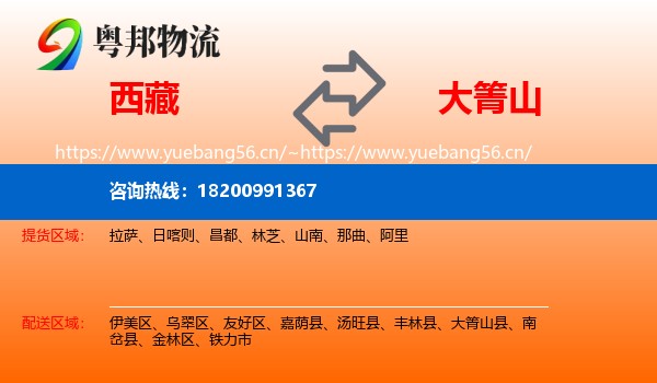 西藏到大箐山县物流