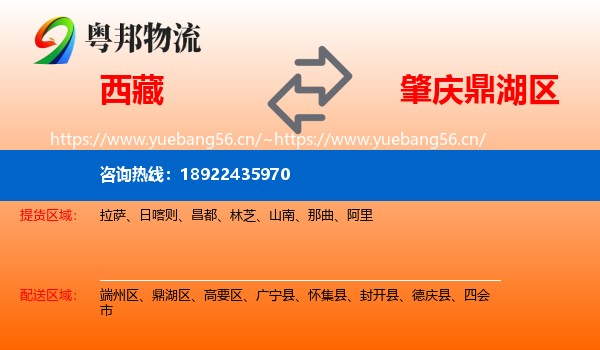 西藏到鼎湖区物流