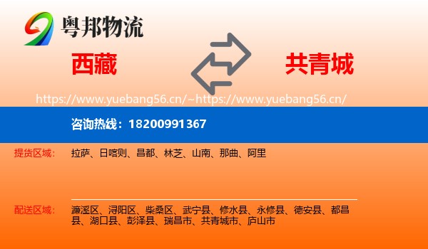 西藏到共青城市物流