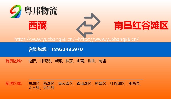 西藏到红谷滩区物流