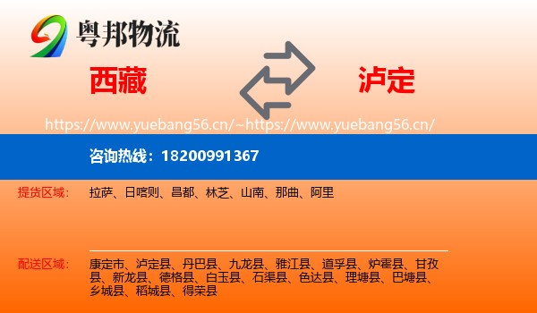西藏到泸定县物流