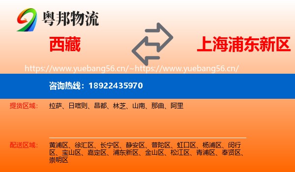 西藏到浦东新区物流