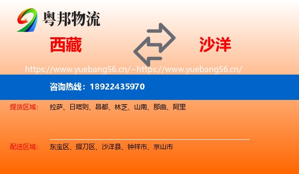 西藏到沙洋县物流专线