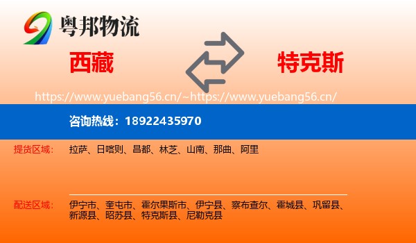 西藏到特克斯县物流