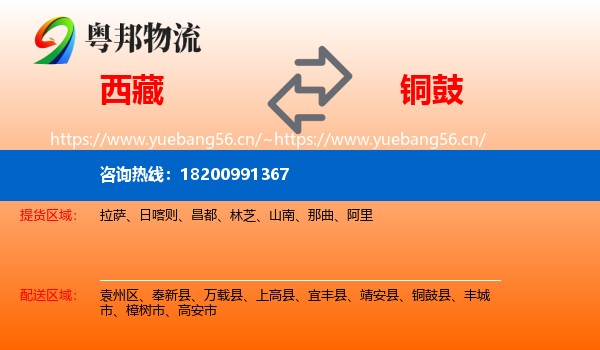 西藏到铜鼓县物流