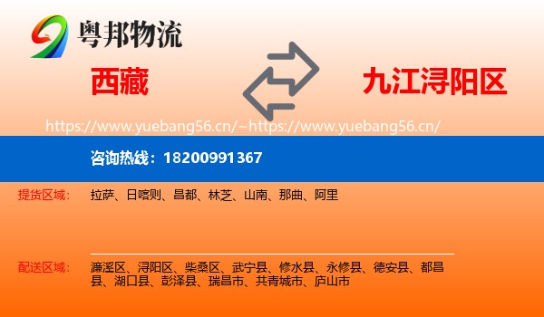 西藏到浔阳区物流